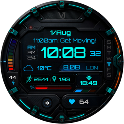 VJ ALTAY 2 Digital Watch Face Android Screenshot