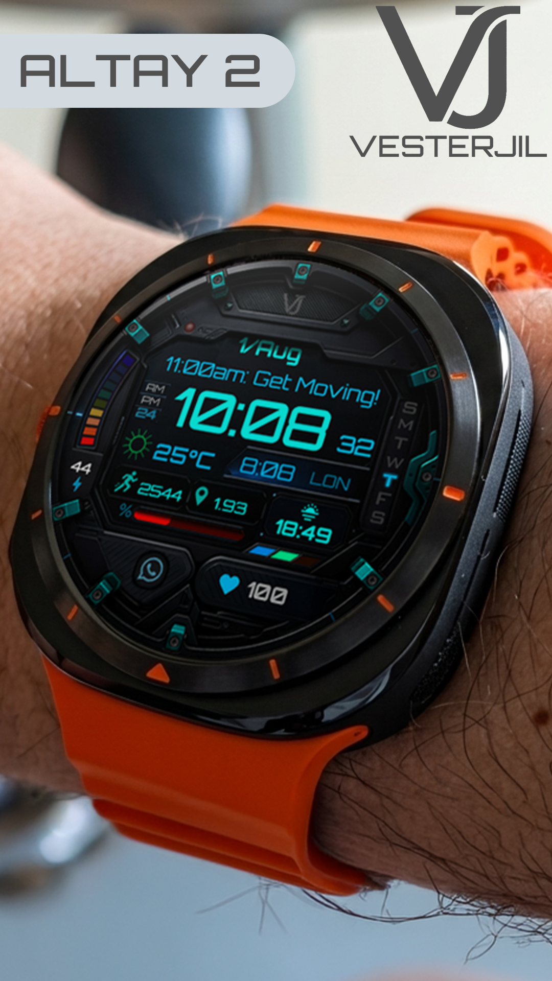 VJ ALTAY 2 Digital Watch Face Android Screenshot 2