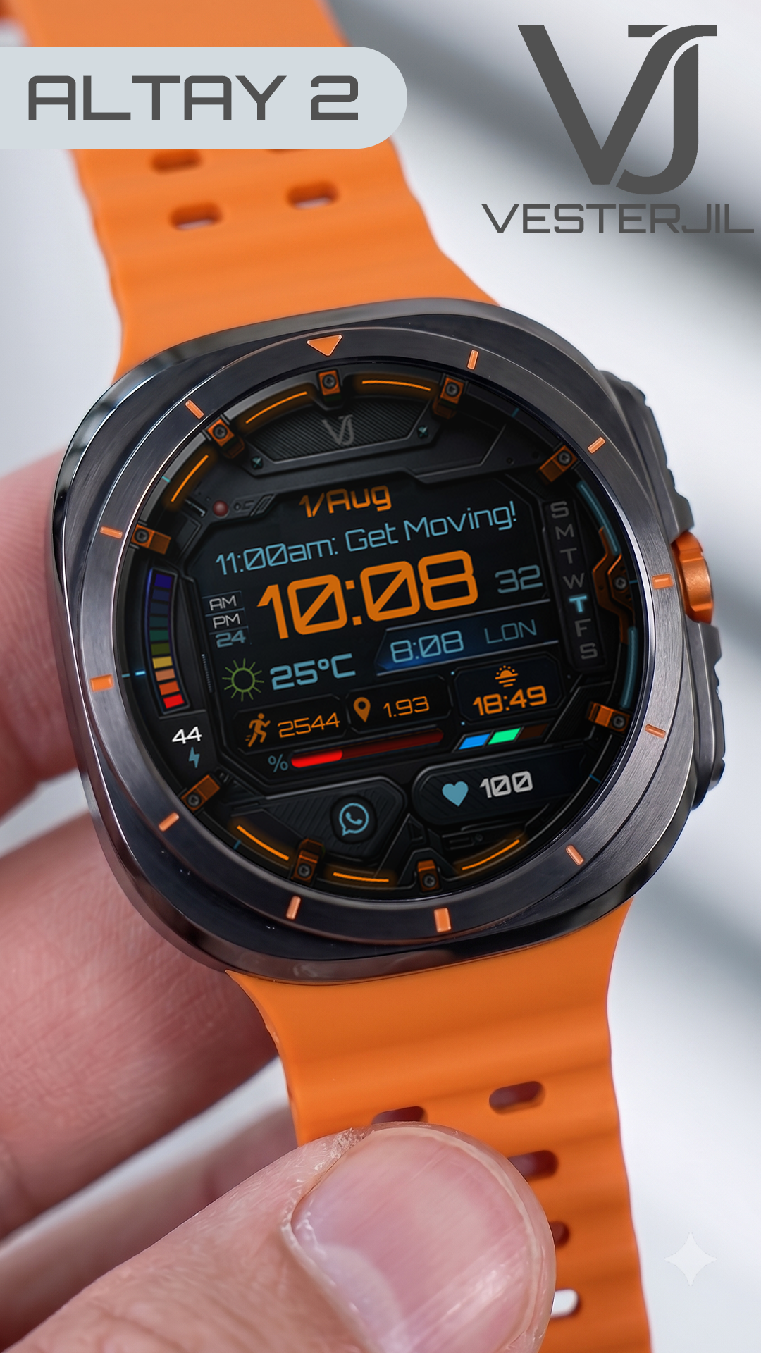 VJ ALTAY 2 Digital Watch Face Android Screenshot 4