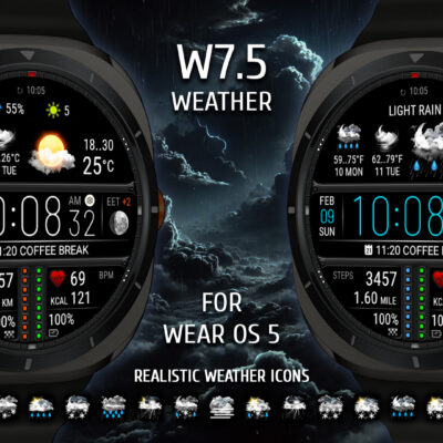 Weather watch face W7.5 Android Screenshot 2