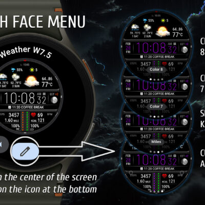 Weather watch face W7.5 Android Screenshot 3