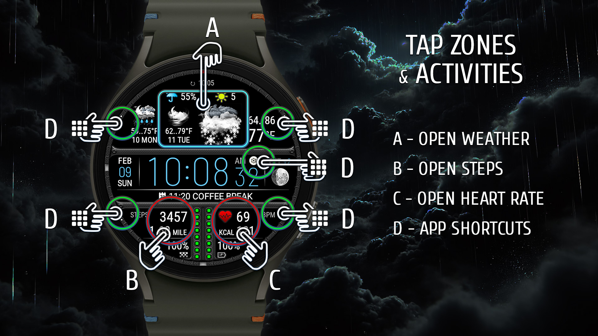 Weather watch face W7.5 Android Screenshot 4
