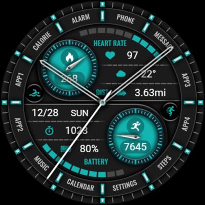 【ZKin Watch】Gray Blue Runway Android Screenshot