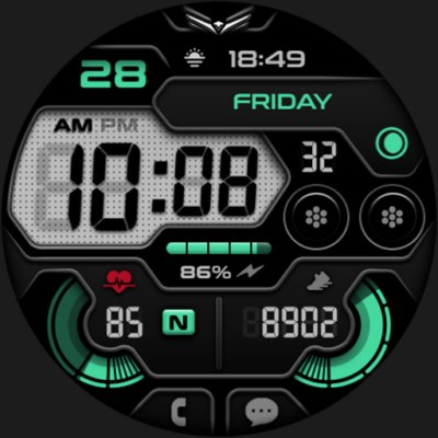 Ballozi DIVAN - Digital Face Android Screenshot