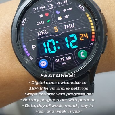 Ballozi KROMA - Digital Face Android Screenshot