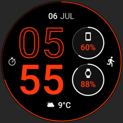 Edge Watch face Android Screenshot