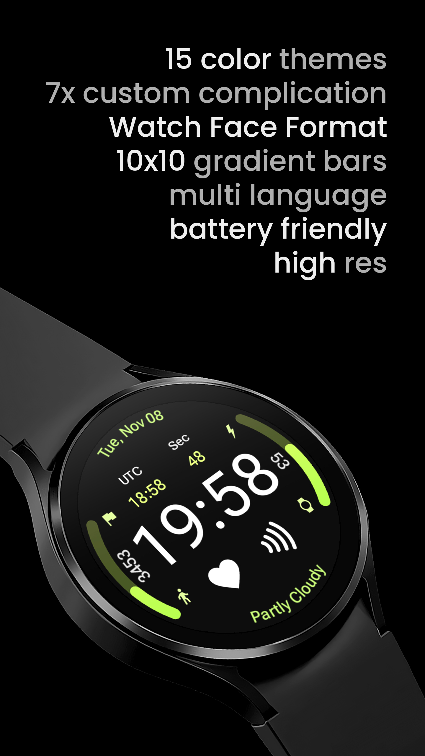 Fit X Watch Face Android Screenshot 3