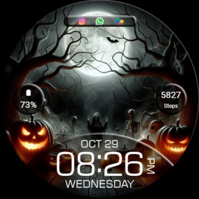 Key WF94 Halloween Watch Face Android Screenshot