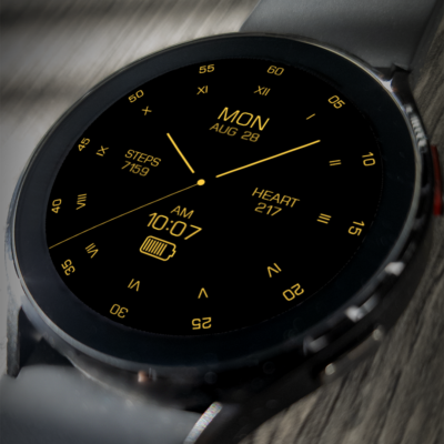 Key095 Analog Gold Watch Face Android Screenshot 2