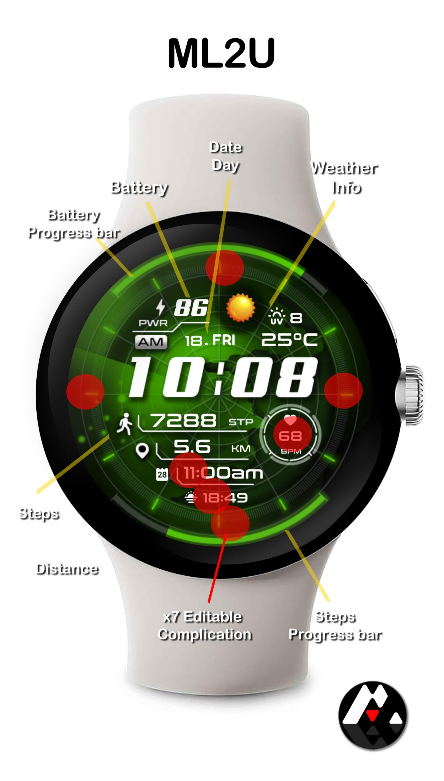 ML2U 282 Watch Face Android Screenshot 3