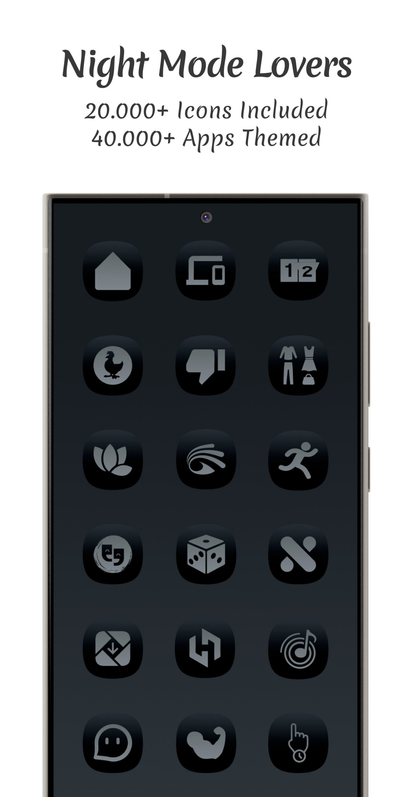 Midnight Dark Icon Pack Android Screenshot 3