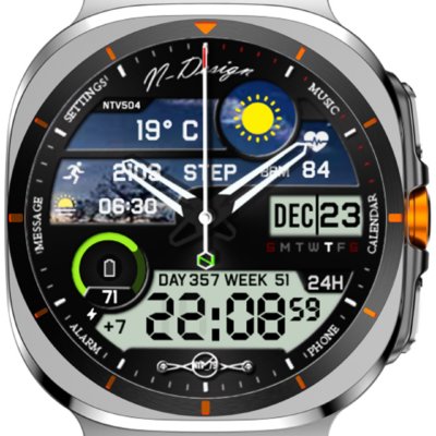 Ntv504 - N Design watch face Android Screenshot