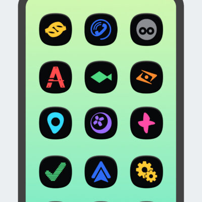 One 3D Chroma Dark Icon Pack Android Screenshot 3