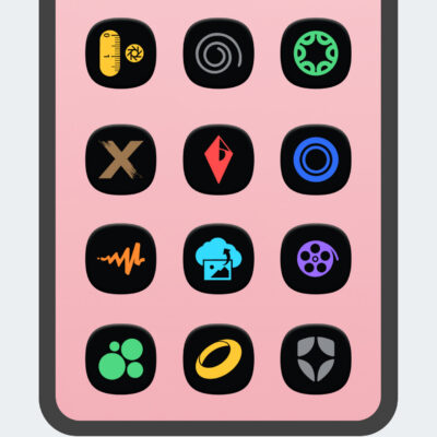 One 3D Chroma Dark Icon Pack Android Screenshot 4