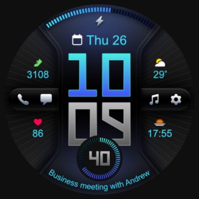 PRADO 78 Digital Watch Face Android Screenshot