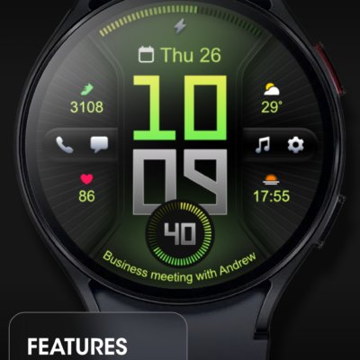 PRADO 78 Digital Watch Face Android Screenshot 4