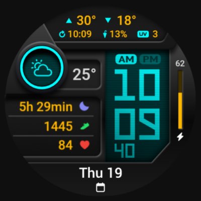 PRADO 85 Digital Watch Face Android Screenshot