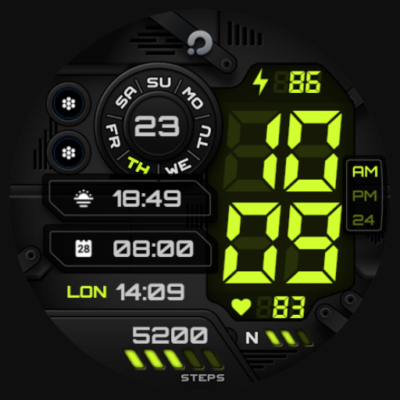 PRADO X115 Digital Watch Face Android Screenshot