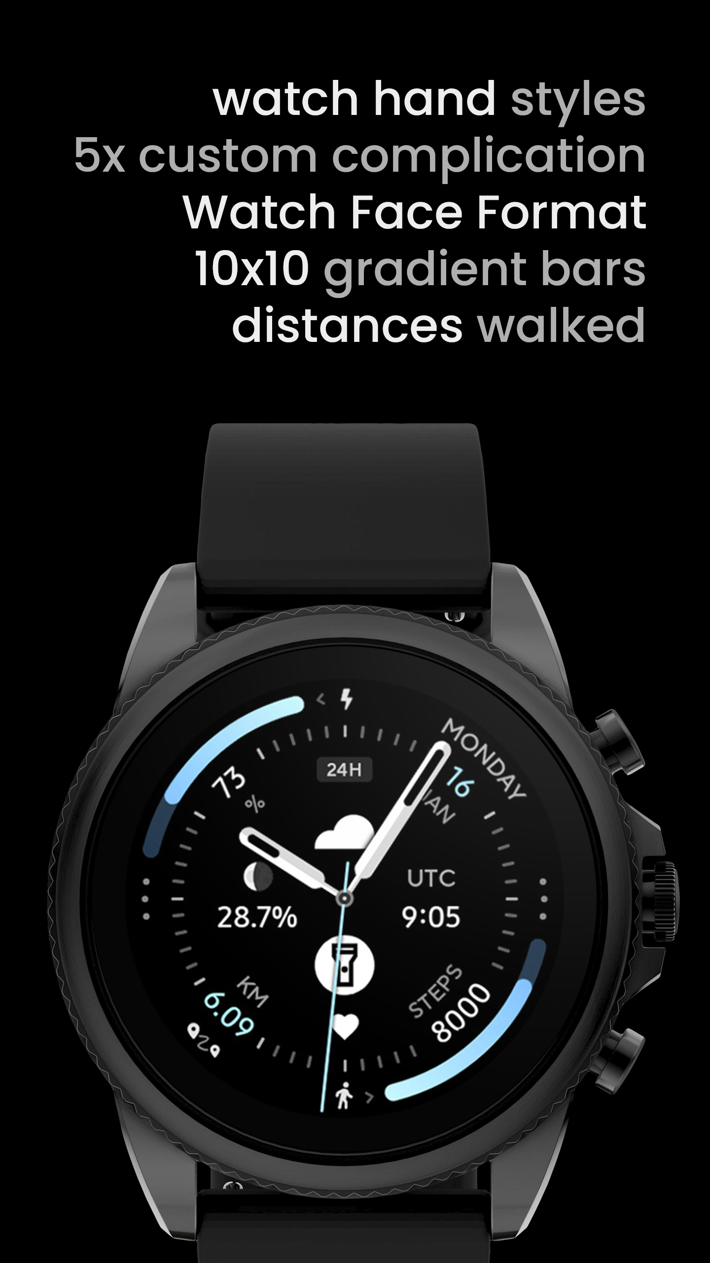 Polar Analog: Watch face Android Screenshot 3