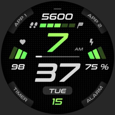 SPORT xDark Watch Face Android Screenshot
