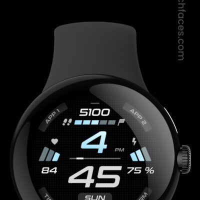 SPORT xDark Watch Face Android Screenshot 2