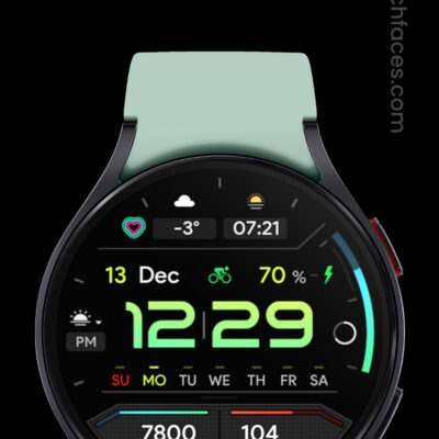 TRON Dark: Watch face Android Screenshot 2