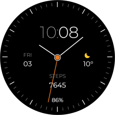 TVV Minimal Analog Watch Face Android Screenshot