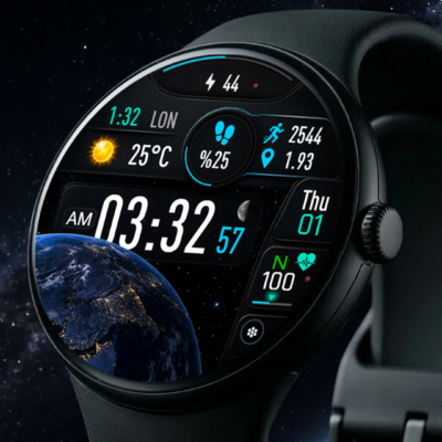 VJ-ASTERION DIGITAL WATCH FACE Android Screenshot