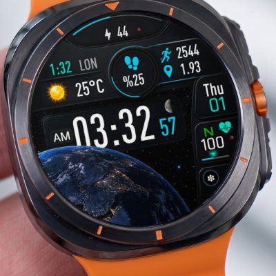 VJ-ASTERION DIGITAL WATCH FACE Android Screenshot 3