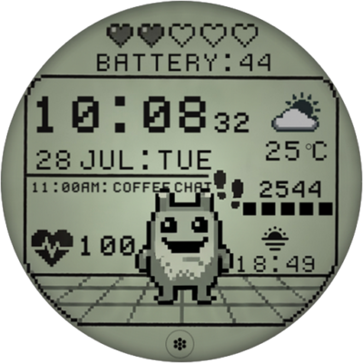 VJ-Bitpet DIGITAL WATCH FACE Android Screenshot
