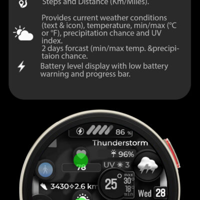 Watch Face CUE154 Android Screenshot 3