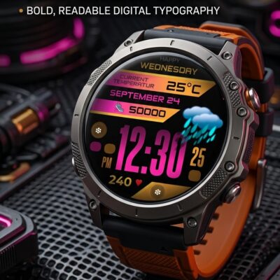 h802 Color Digital Watch Face Android Screenshot 2