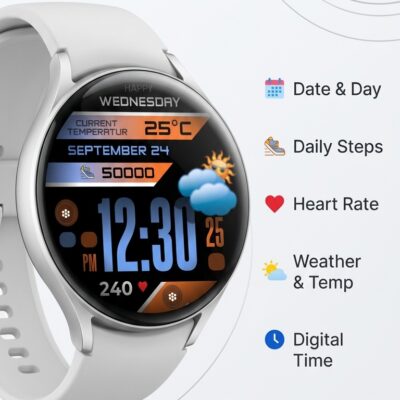 h802 Color Digital Watch Face Android Screenshot 3